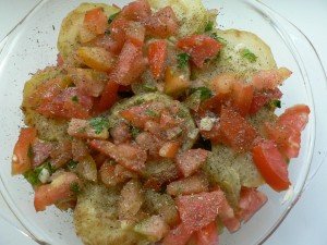 кабачки с помидорами